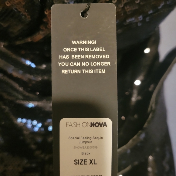 Special Feelings Sequin Jumpsuit -XL (Fashion Nova) - Picture 5 of 5